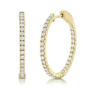 0.97ctw Diamond Hoop Earring