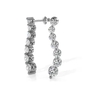 1.00 ctw. Round Diamond Journey Earrings