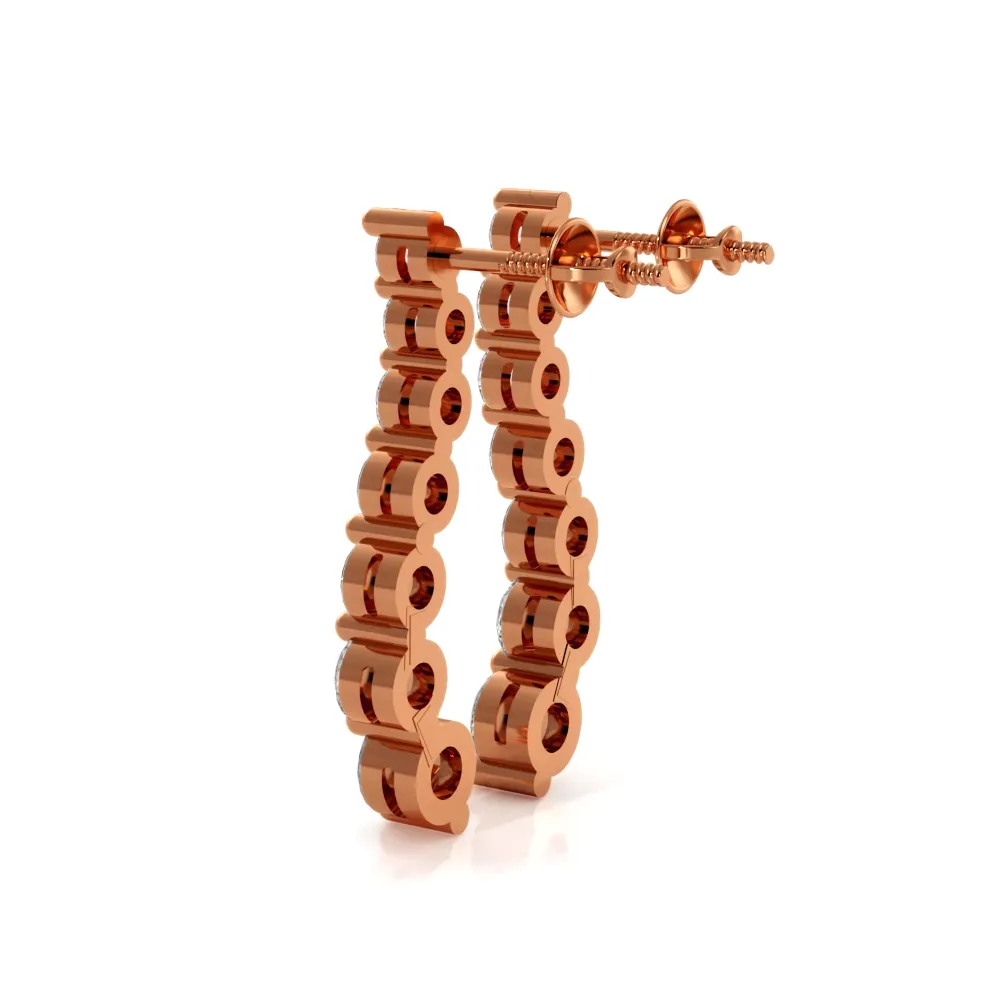 1.00 ctw. Round Diamond Journey Earrings