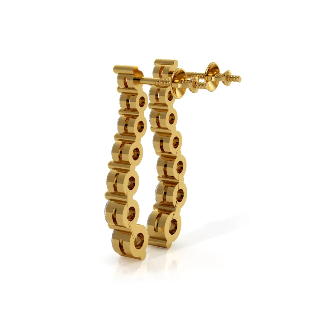 1.00 ctw. Round Diamond Journey Earrings