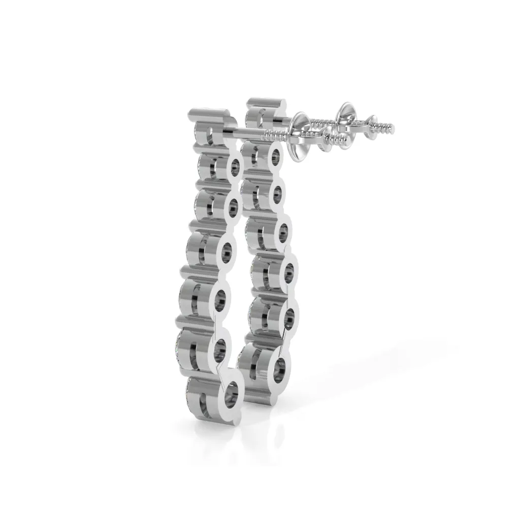 1.00 ctw. Round Diamond Journey Earrings