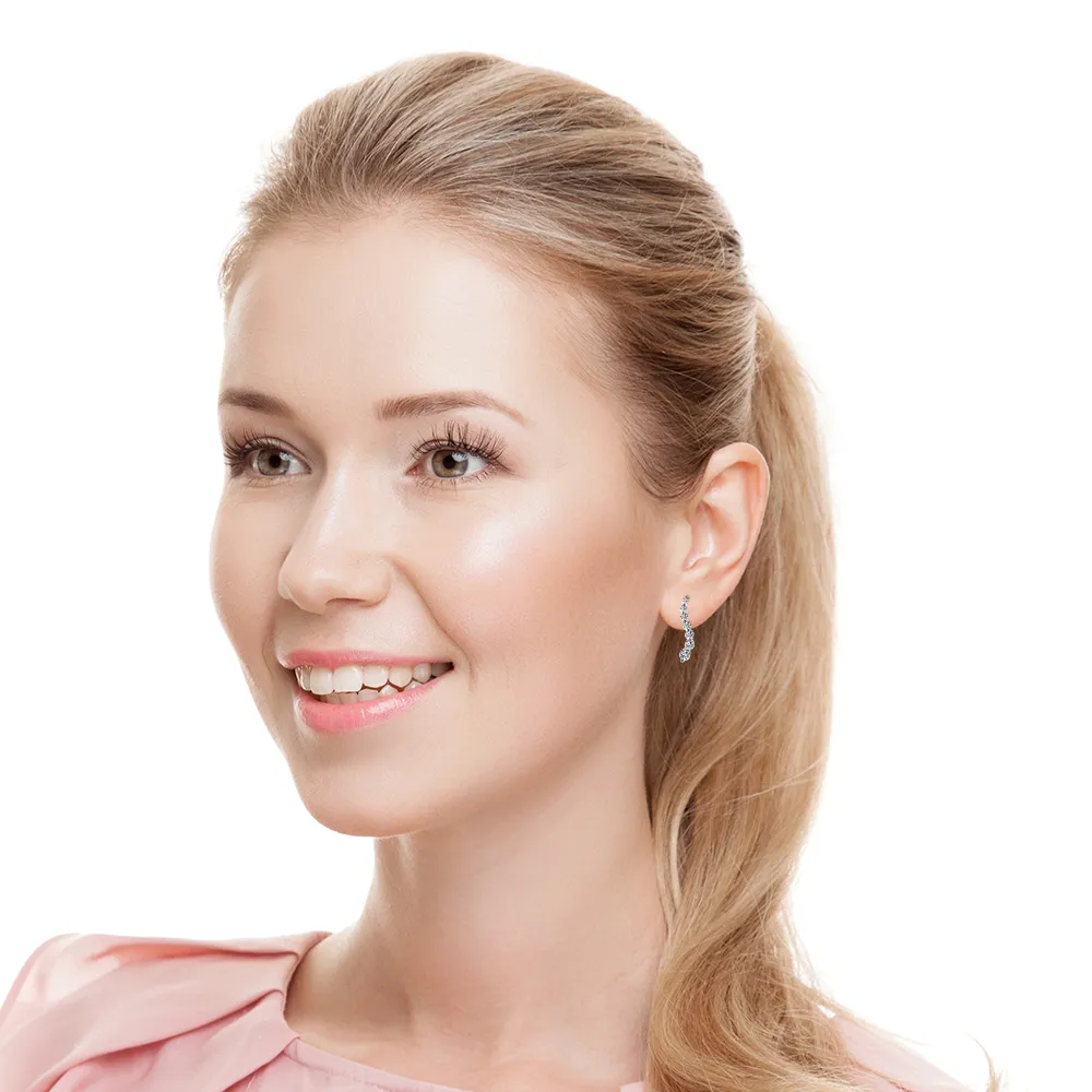 1.00 ctw. Round Diamond Journey Earrings