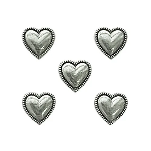 #12A Mixed Retro Nail Charms - Silver