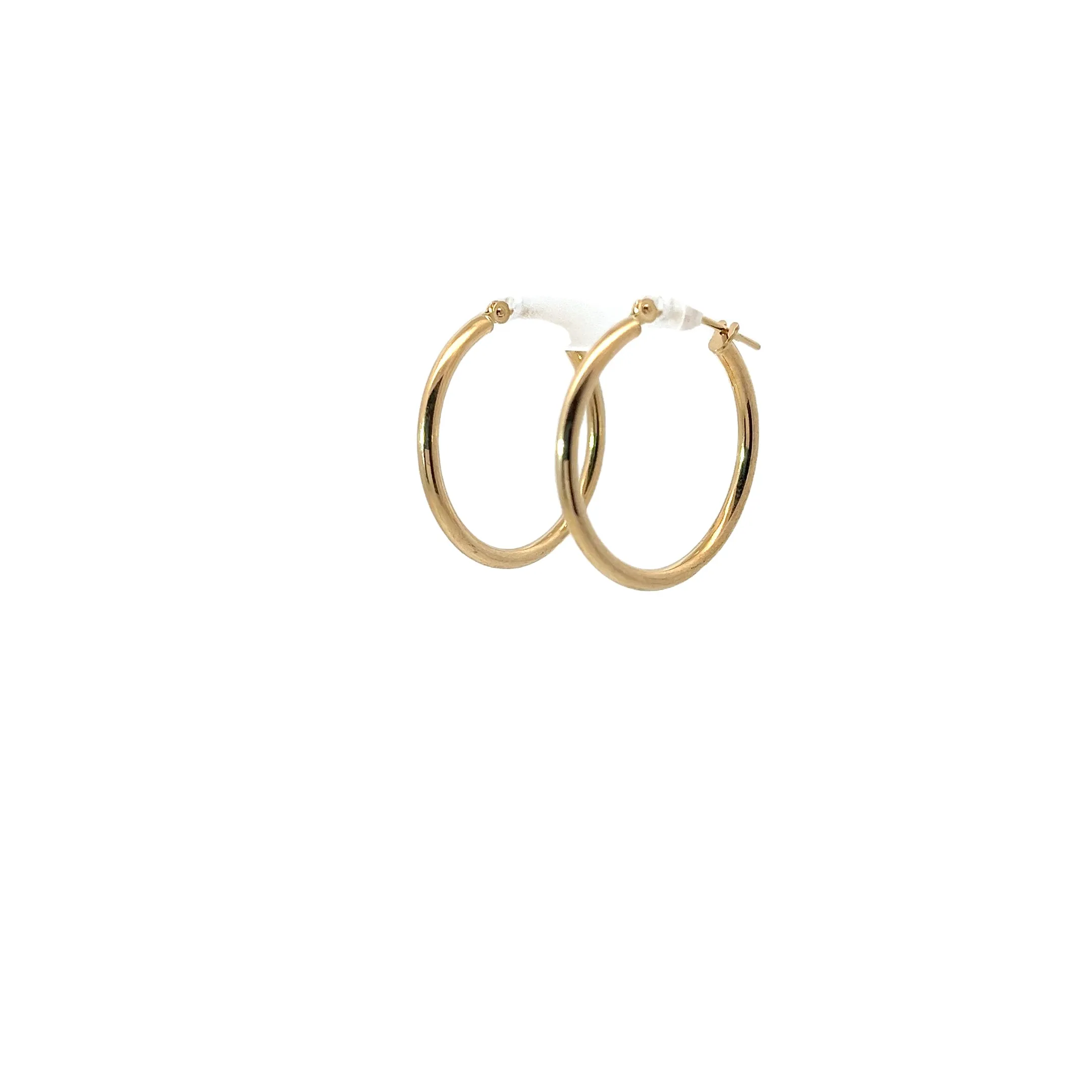 14k Yellow Gold 1.40gram Ex Medium Thin Hoop Earrings