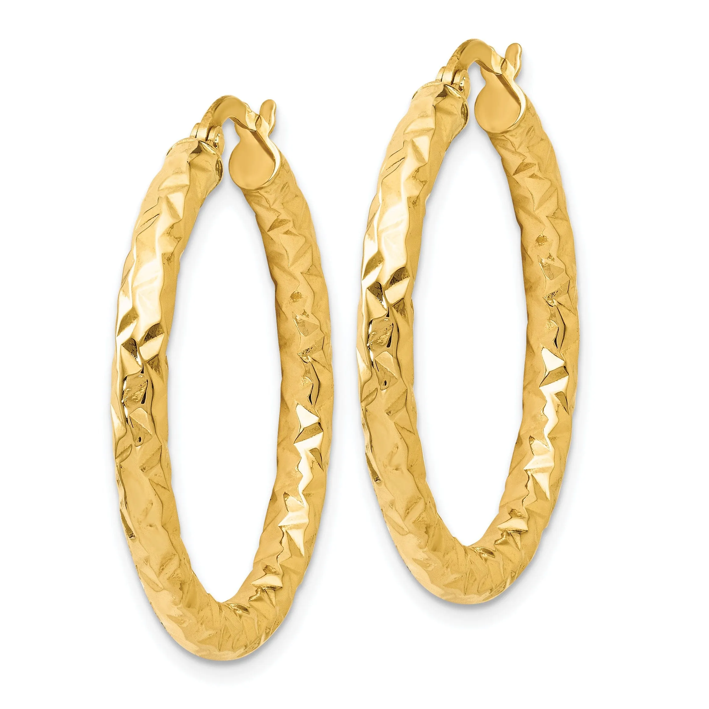 14k Yellow Gold Forever Lite Hoop Earrings