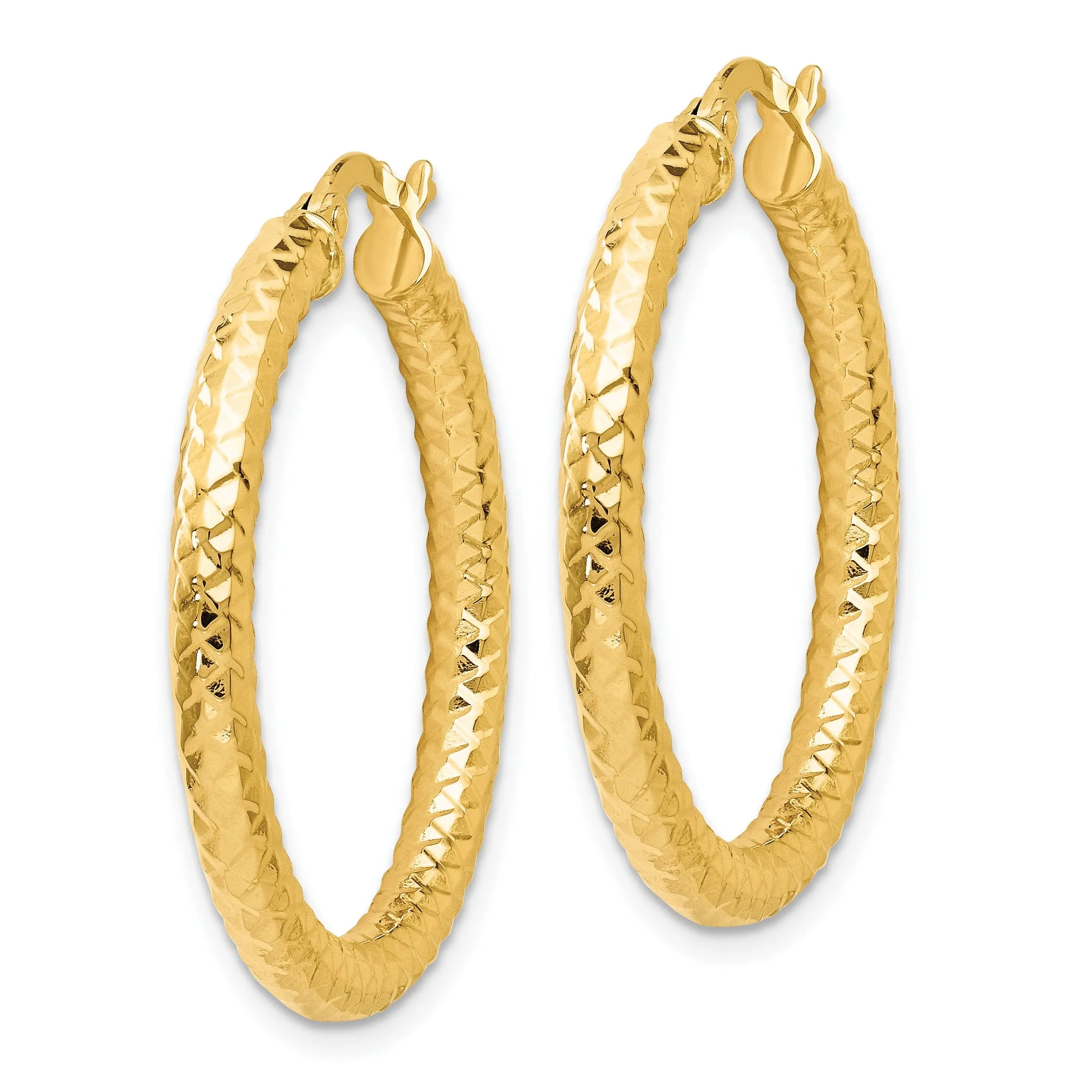 14k Yellow Gold Forever Lite Hoop Earrings