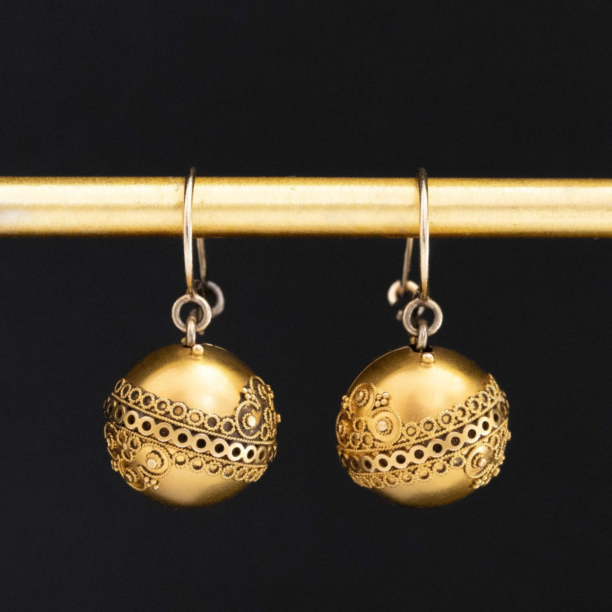 1.88ctw Antique Old Mine Cut Diamond Coach Cover Earrings