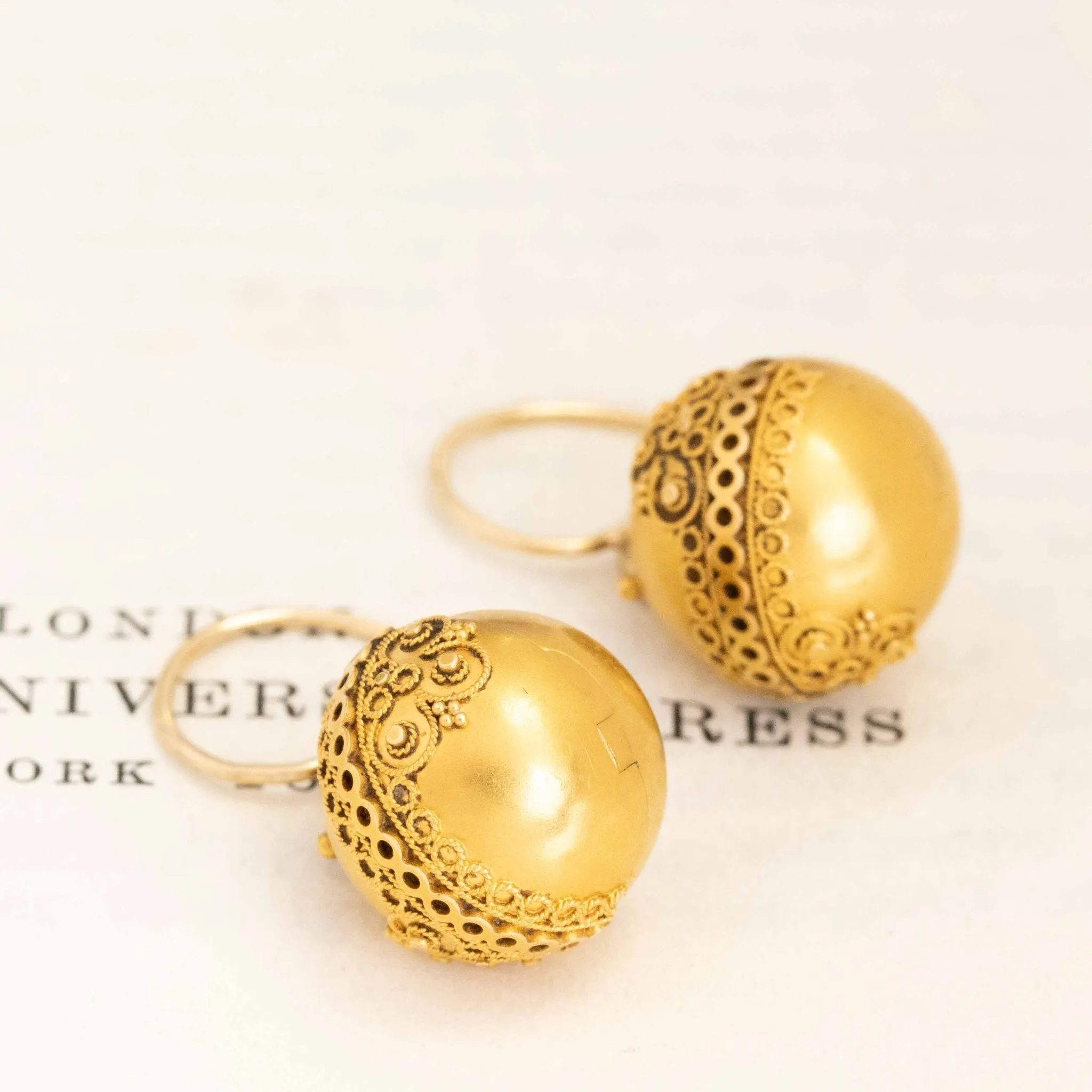 1.88ctw Antique Old Mine Cut Diamond Coach Cover Earrings