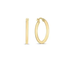 18K Yellow Gold Roberto Coin Classic 15mm Hoop Earrings