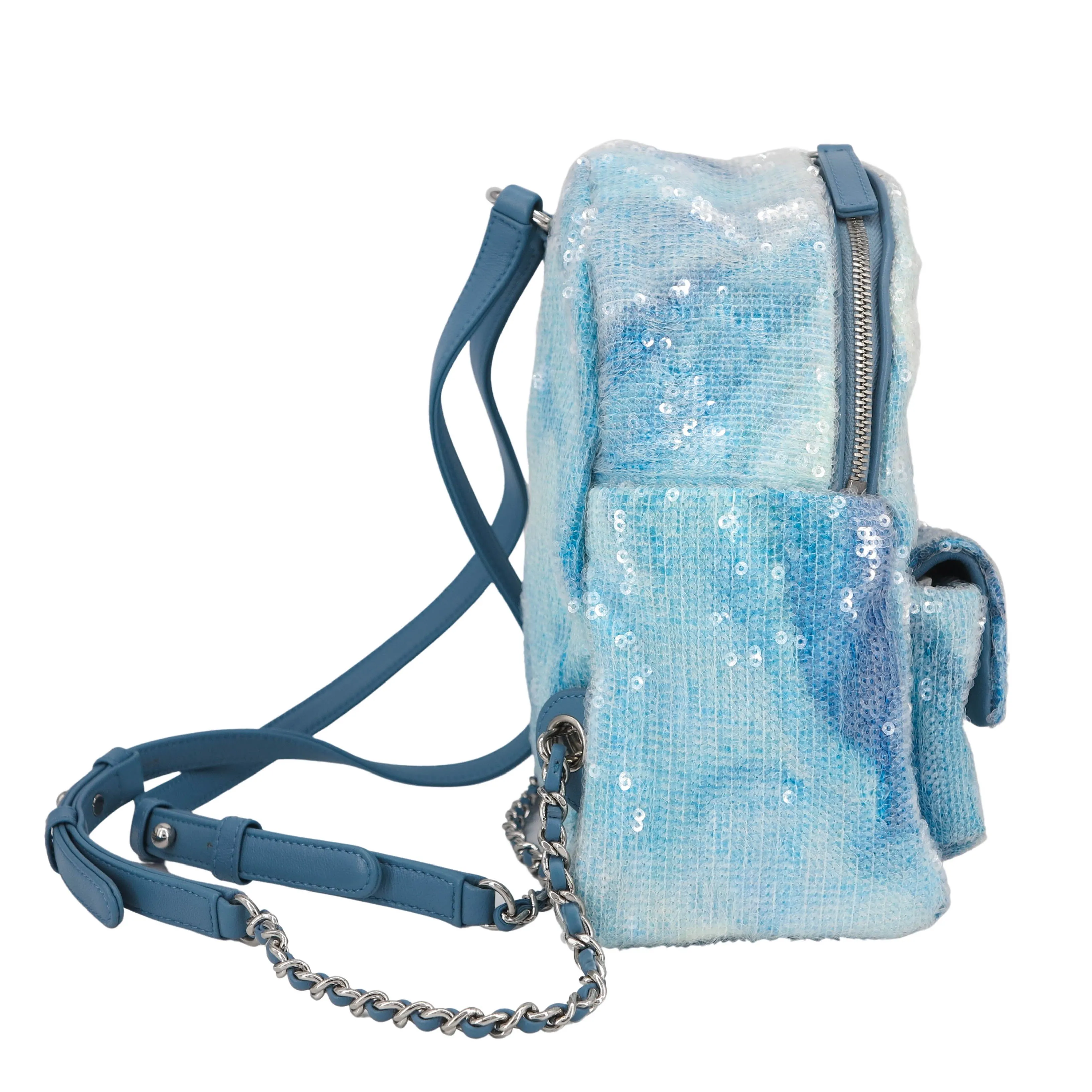 18S Blue Sequin Waterfall CC Backpack