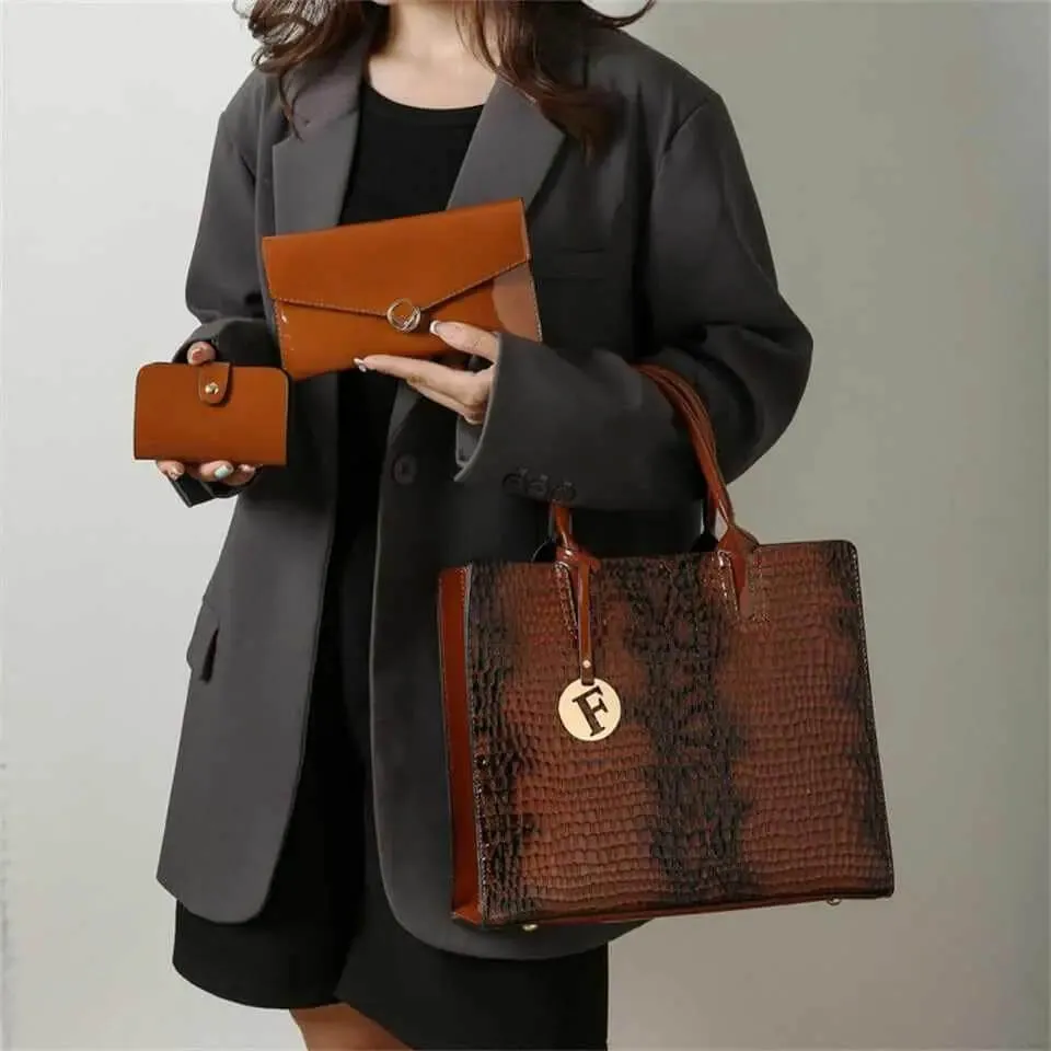 3 Sets Luxury Handbag for Women - High-End Fashion Accessory