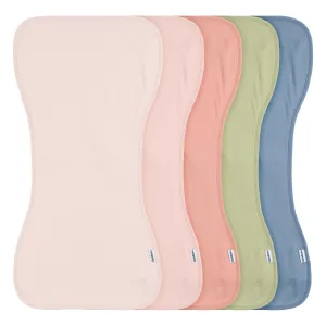5-Pack Baby Girls Pink & Blue Jersey Burp Cloths