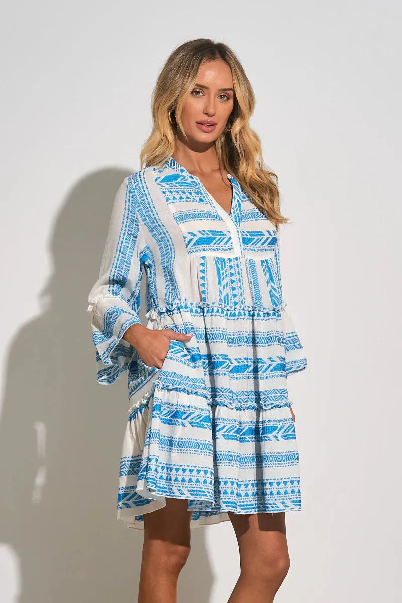 A-Line Long Sleeve Mini Dress