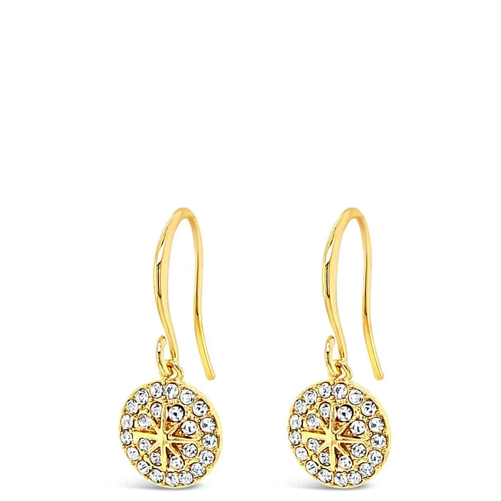 Absolute Gold Star Charm Drop Earrings