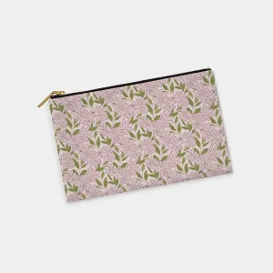 Abstract Floral Blush Personalized Zipper Pouch