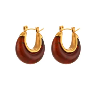 Acrylic Round Hoop Earrings