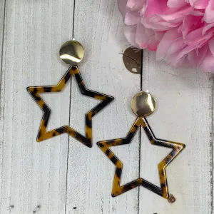 Acrylic Star Shape Stud Earrings 260-03 | Erika Williner Designs