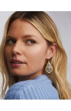 Addie Earrings Gold Rhodium Filigree Mix