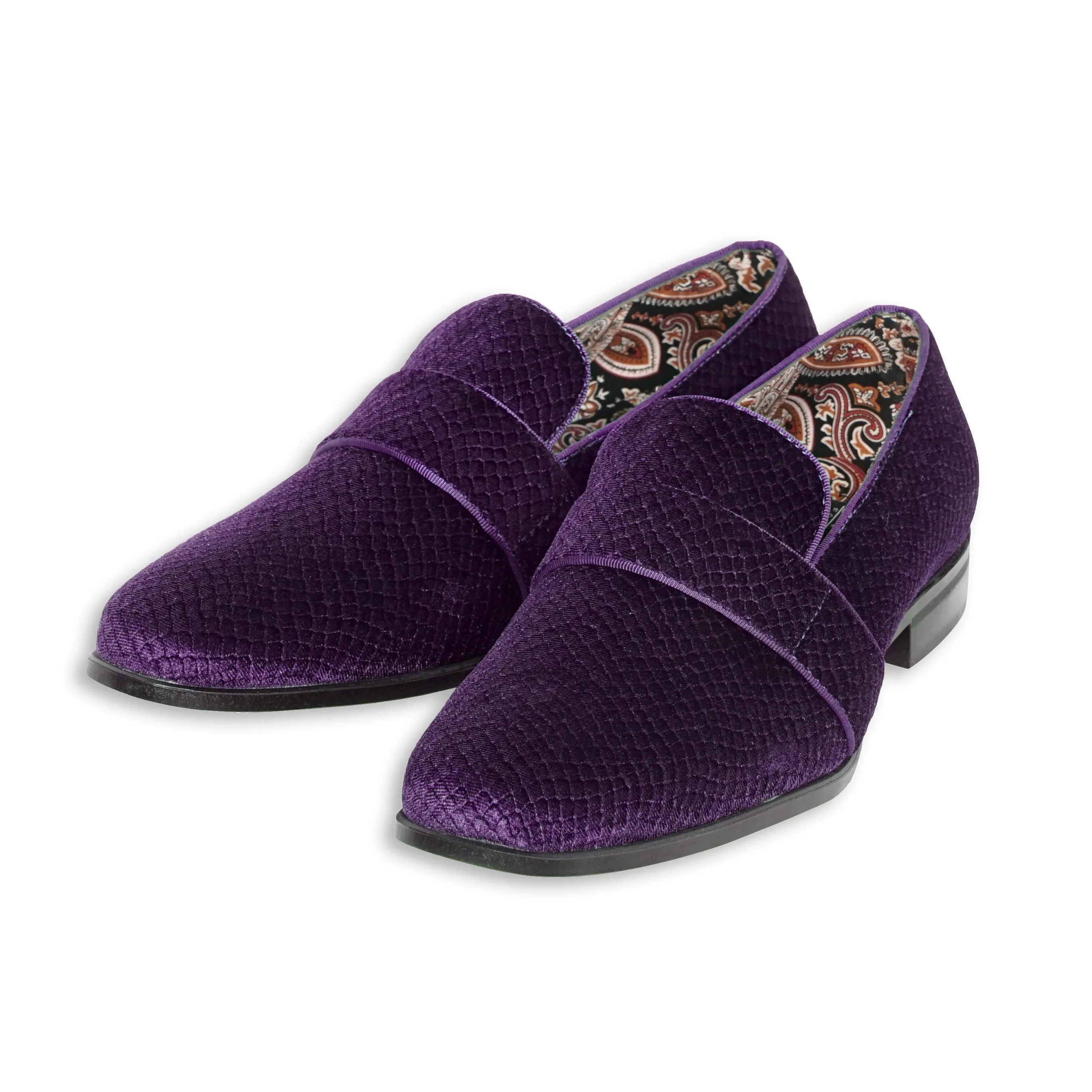 After Midnight Mens Suede Velvet Smoker's Tuxedo Loafer