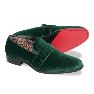 After Midnight Mens Suede Velvet Smoker's Tuxedo Loafer