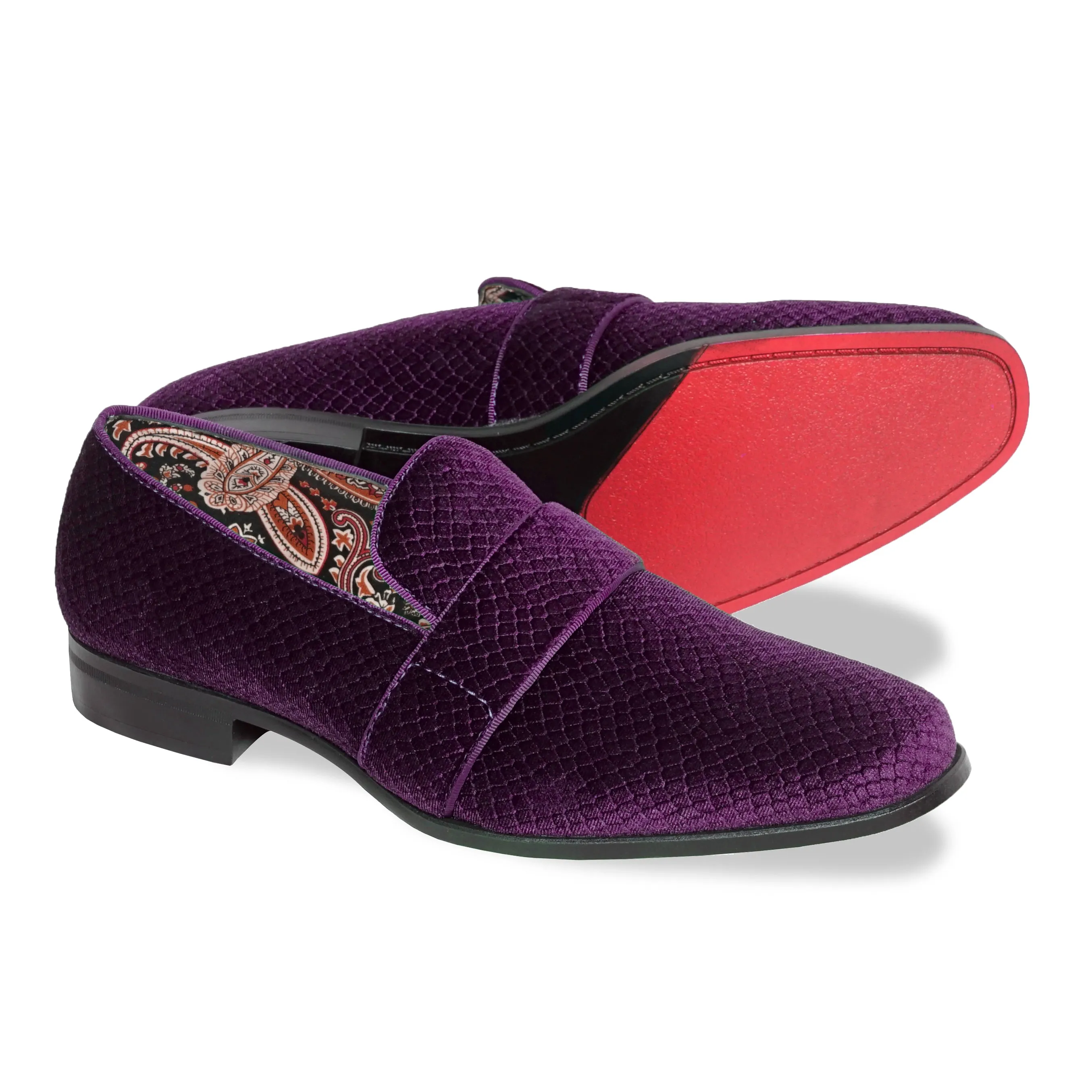 After Midnight Mens Suede Velvet Smoker's Tuxedo Loafer