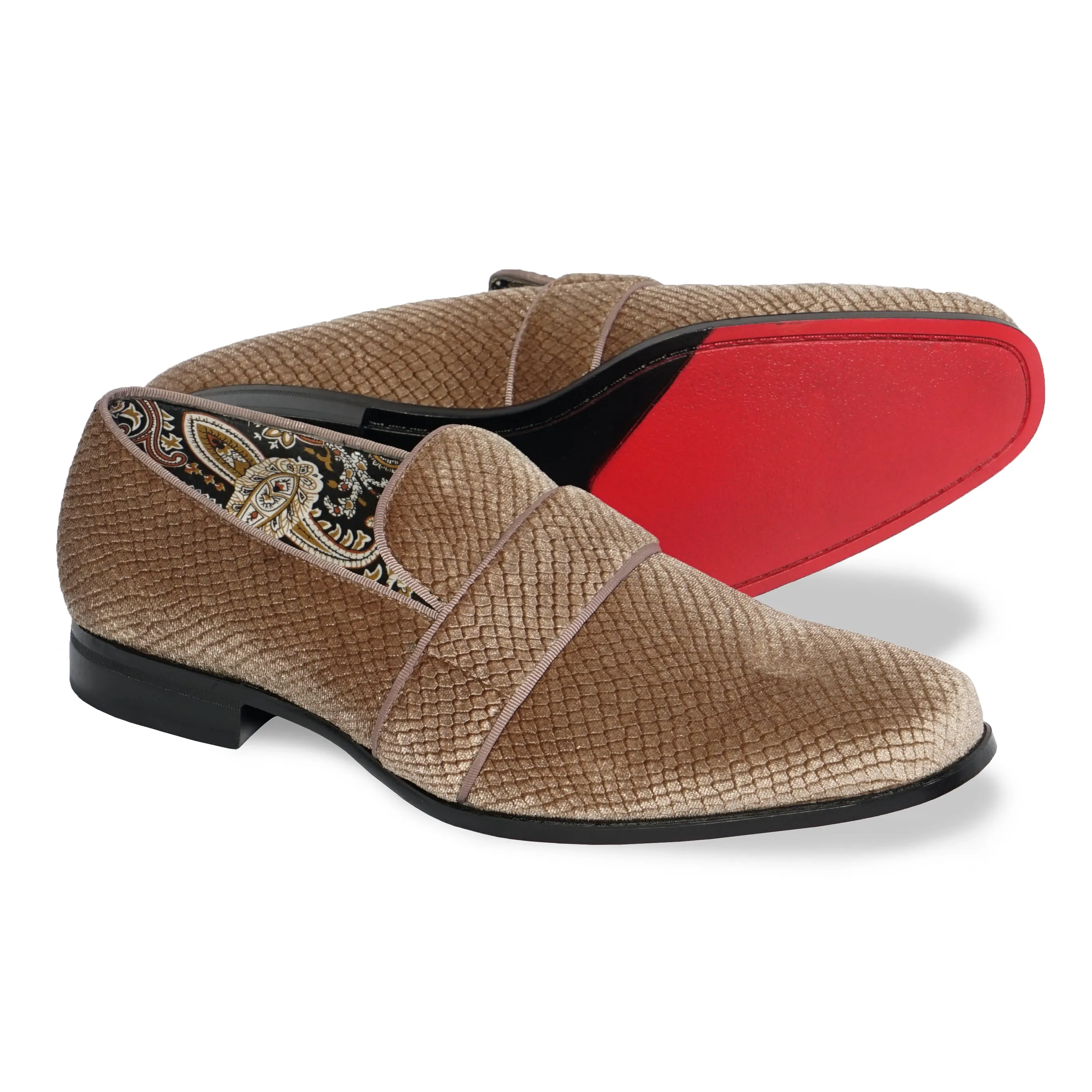 After Midnight Mens Suede Velvet Smoker's Tuxedo Loafer