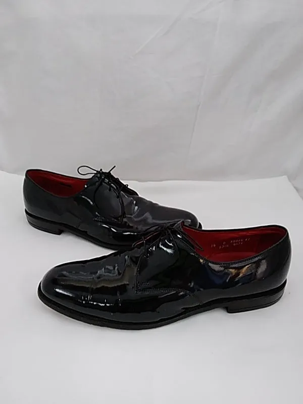 Allen Edmonds Spencer Black Men's 11 Patent Leather Oxfords Shoes Derby Tuxedo