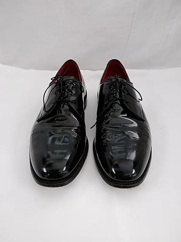 Allen Edmonds Spencer Black Men's 11 Patent Leather Oxfords Shoes Derby Tuxedo