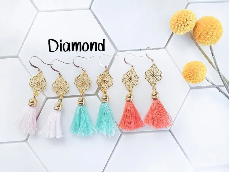 Amaya Tassel Filigree Earrings