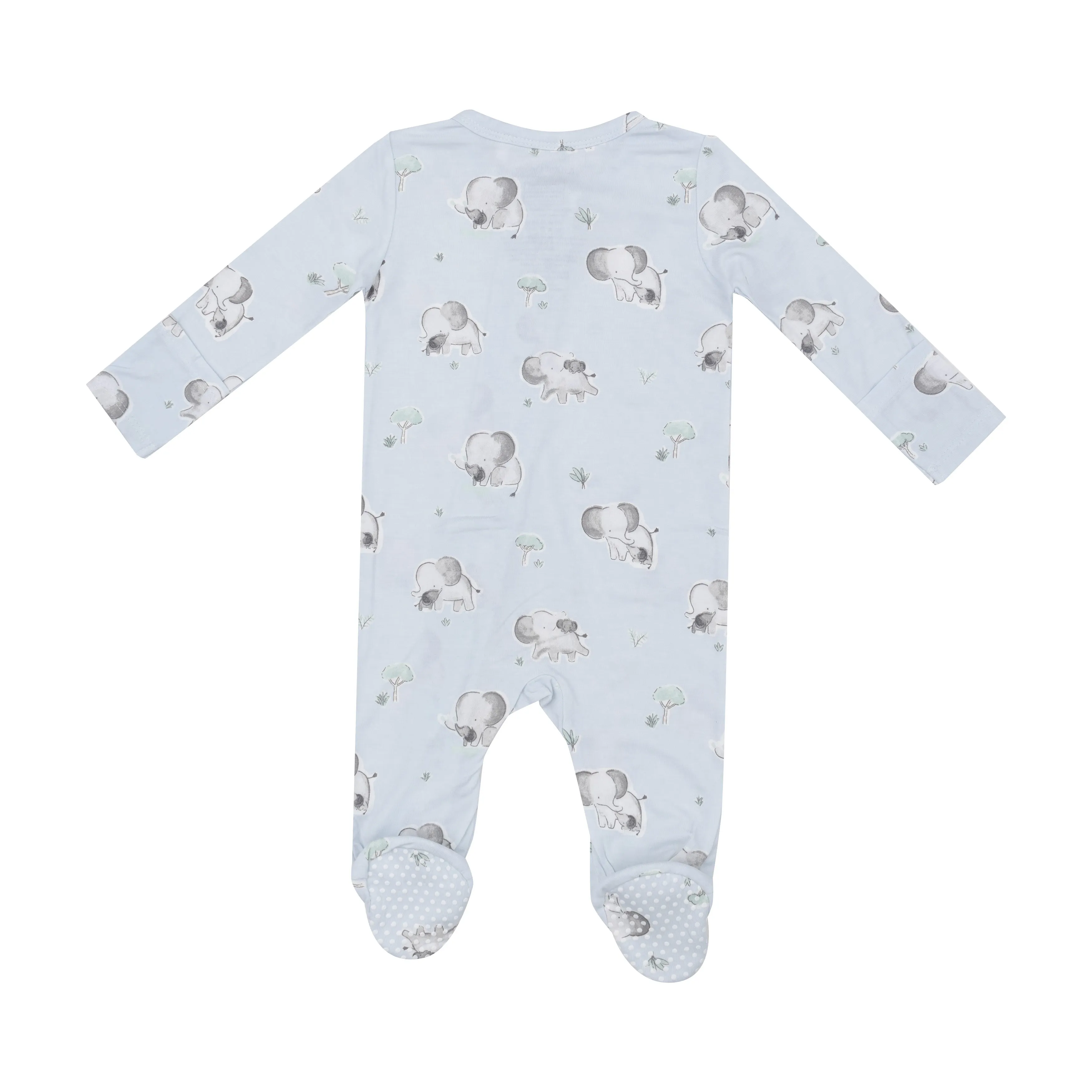 Angel Dear Grey Elephants 2 Way Zipper Footie
