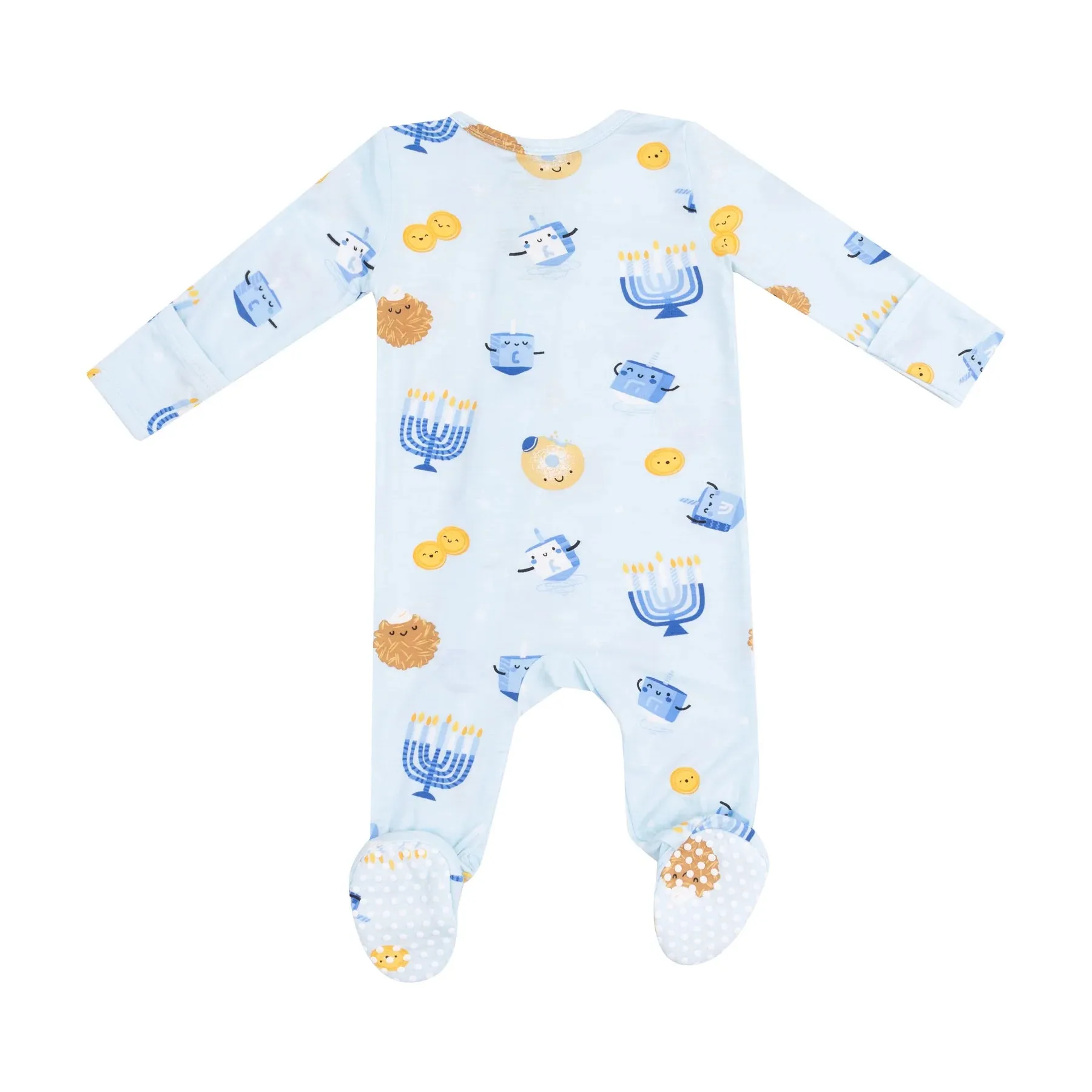 Angel Dear Hanukkah 2-Way Zip Footie Blue