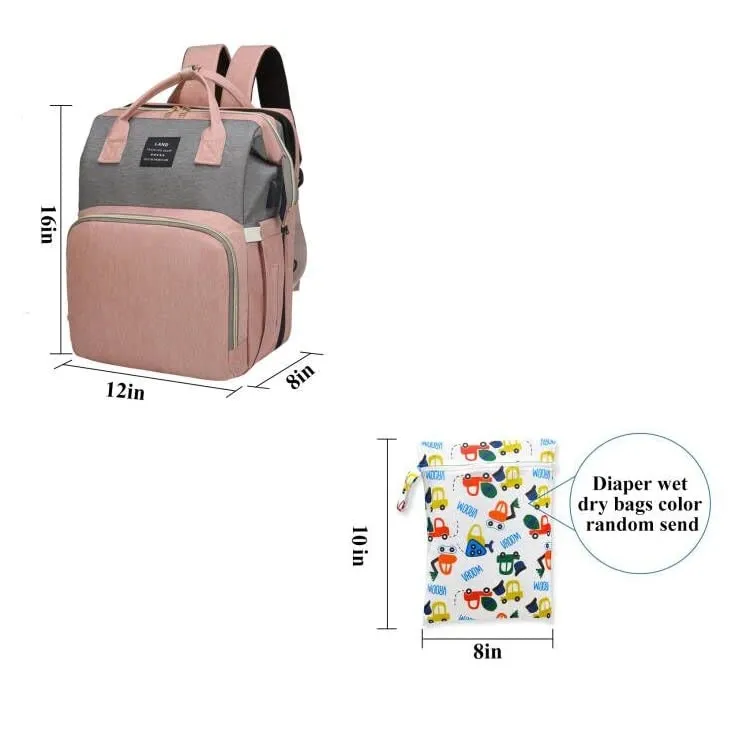 ANWTOTU 7 in 1 Travel Diaper Bag, Mommy Bag With USB Charging Port