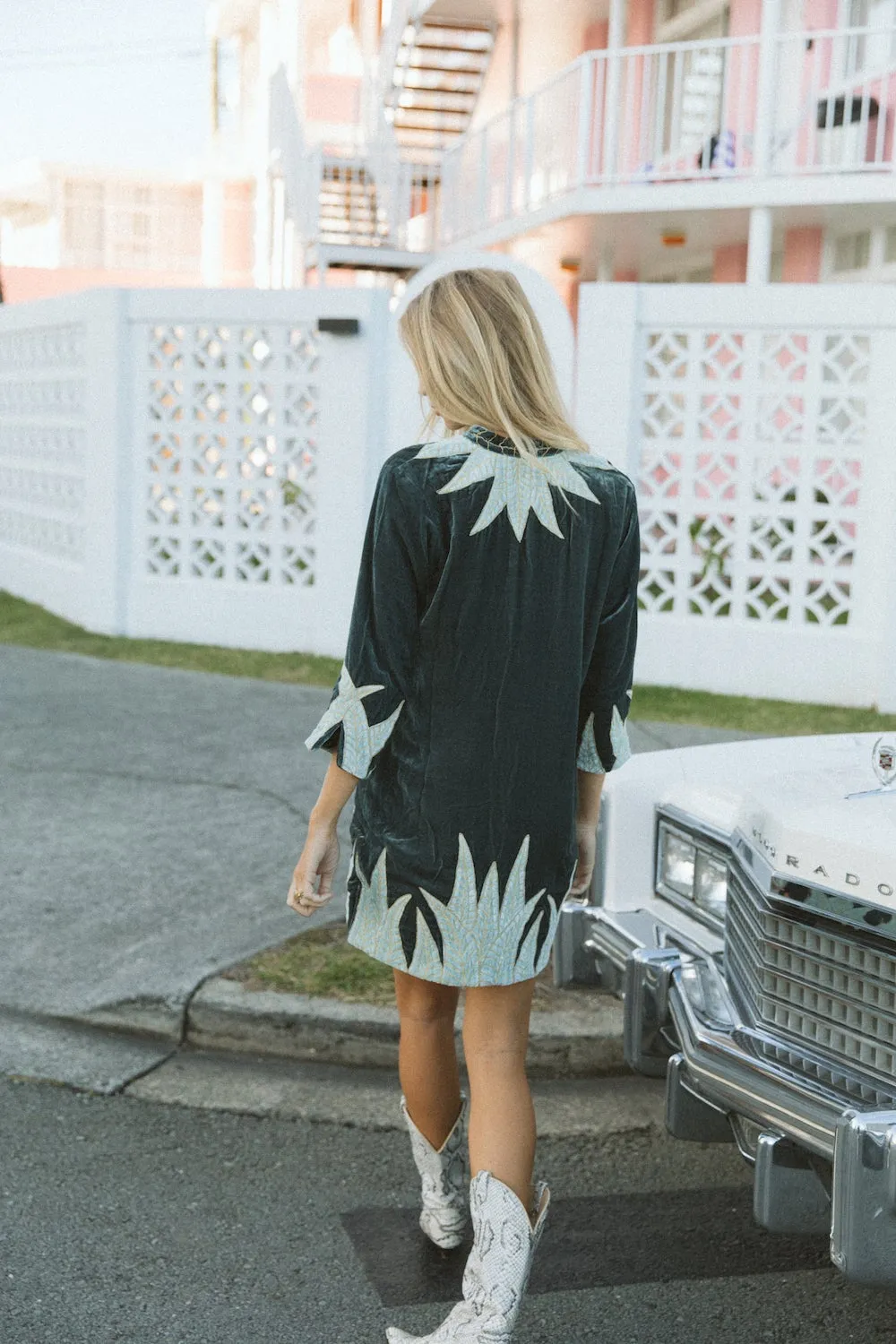 Aquarius Velvet Tunic Dress - Deep Teal