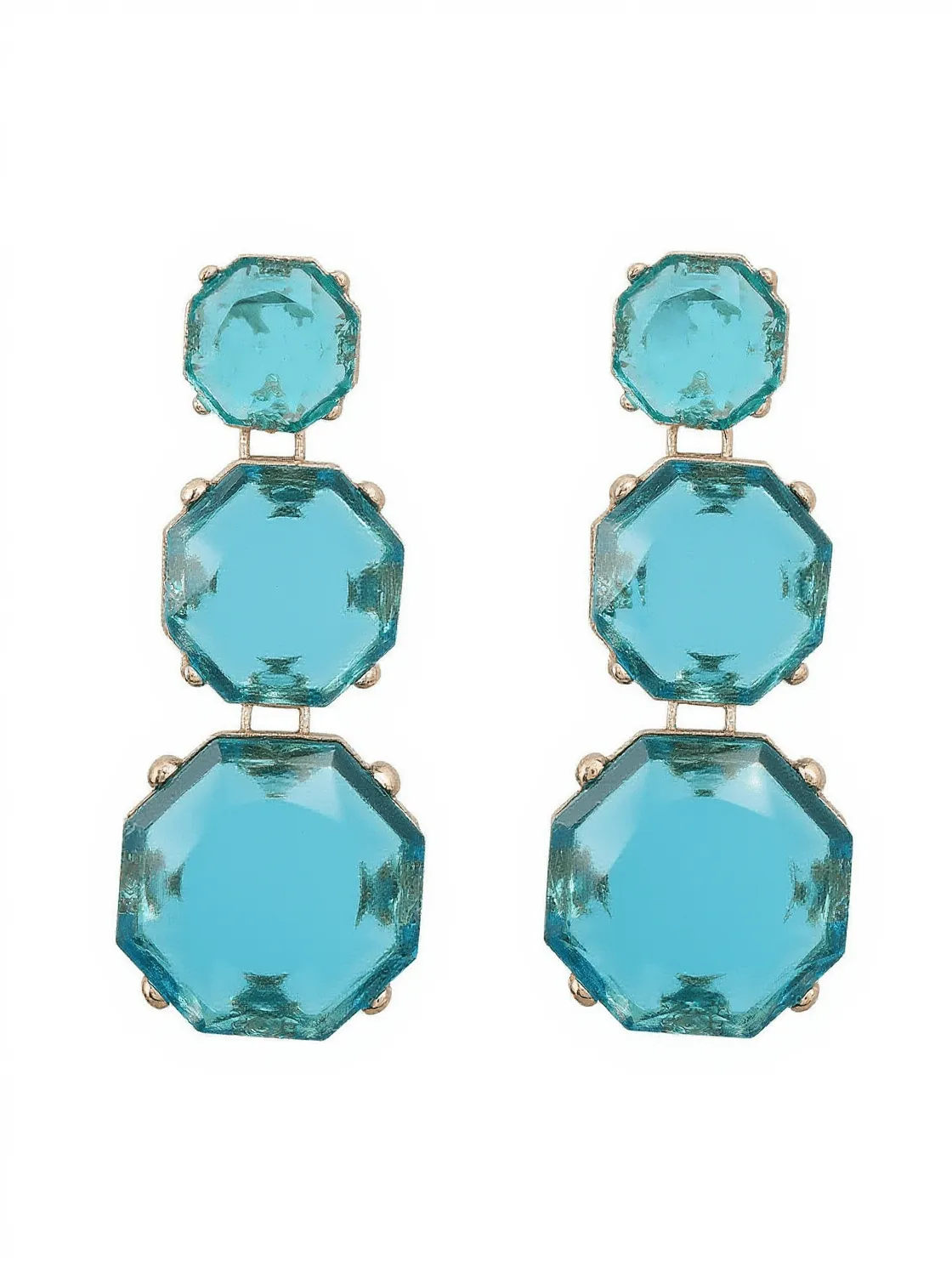 Artsy Rhinestone Long Drop Earrings
