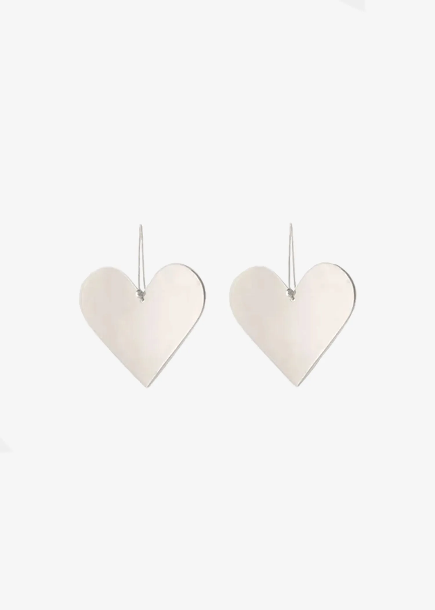 Asia Ingalls Heart Drop Earrings Silver