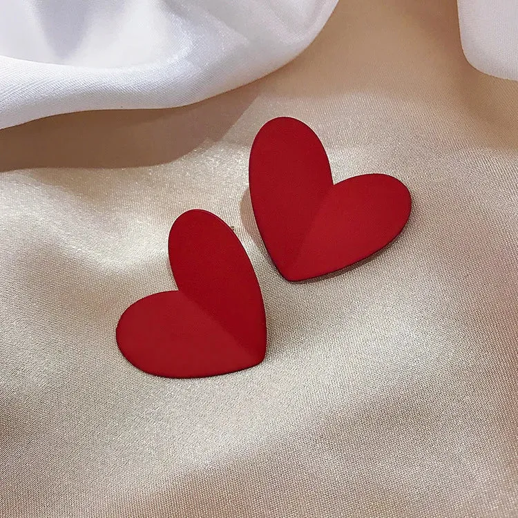 Asymmetric Hollow Love Tassel Earrings