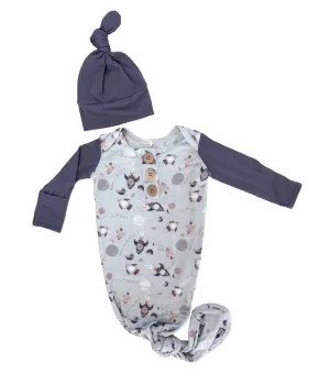 Atlas Knot Gown & Hat