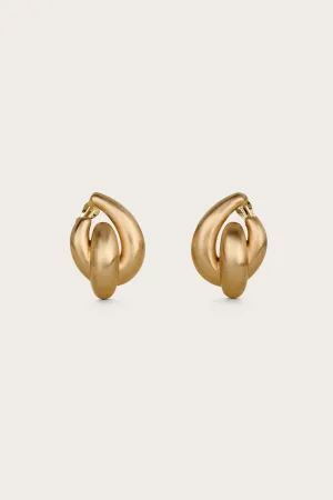 Audrina Earring Brushed Brass