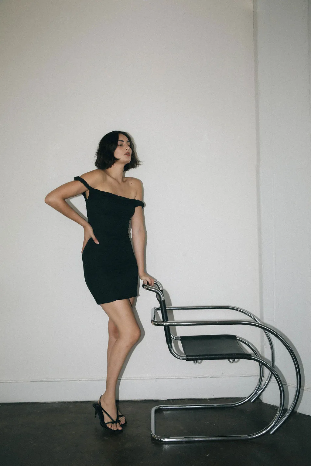 Ayla Twisted Straps Mini Dress