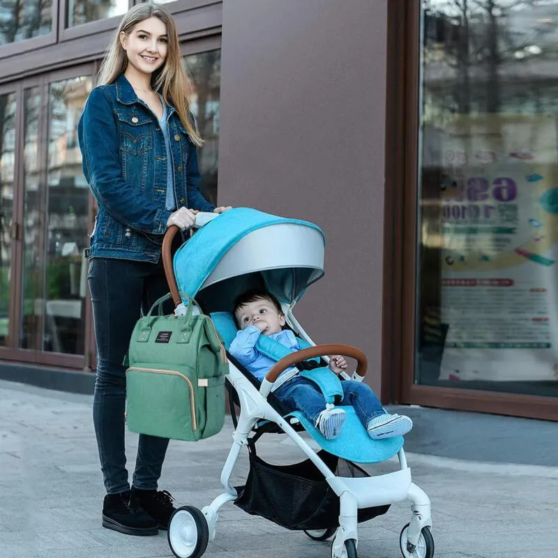 Baby Diaper Bag Backpack For Travel - Green