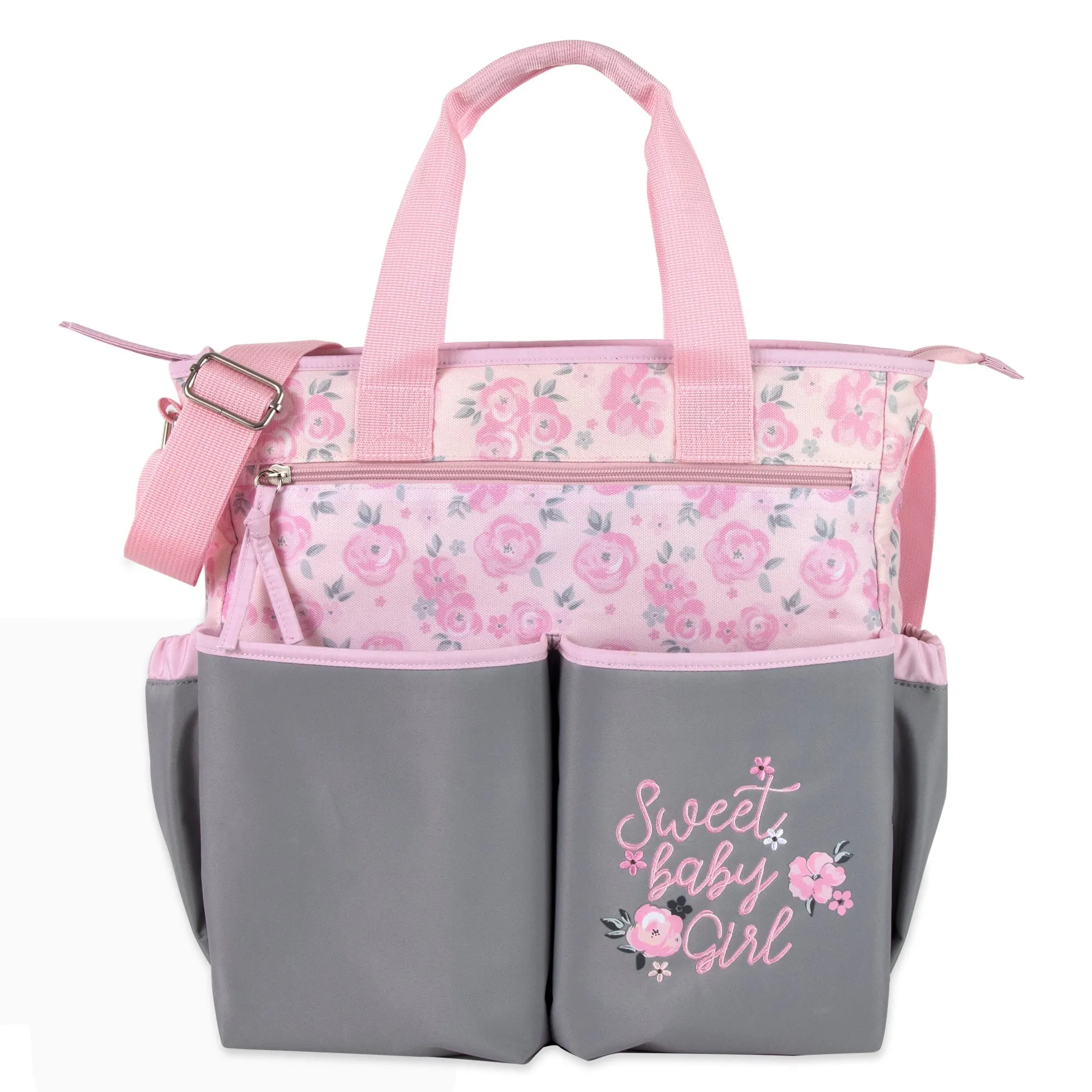 Baby Essentials 3 In 1 Pink Baby Girl Themed Diaper Bag Wholesale