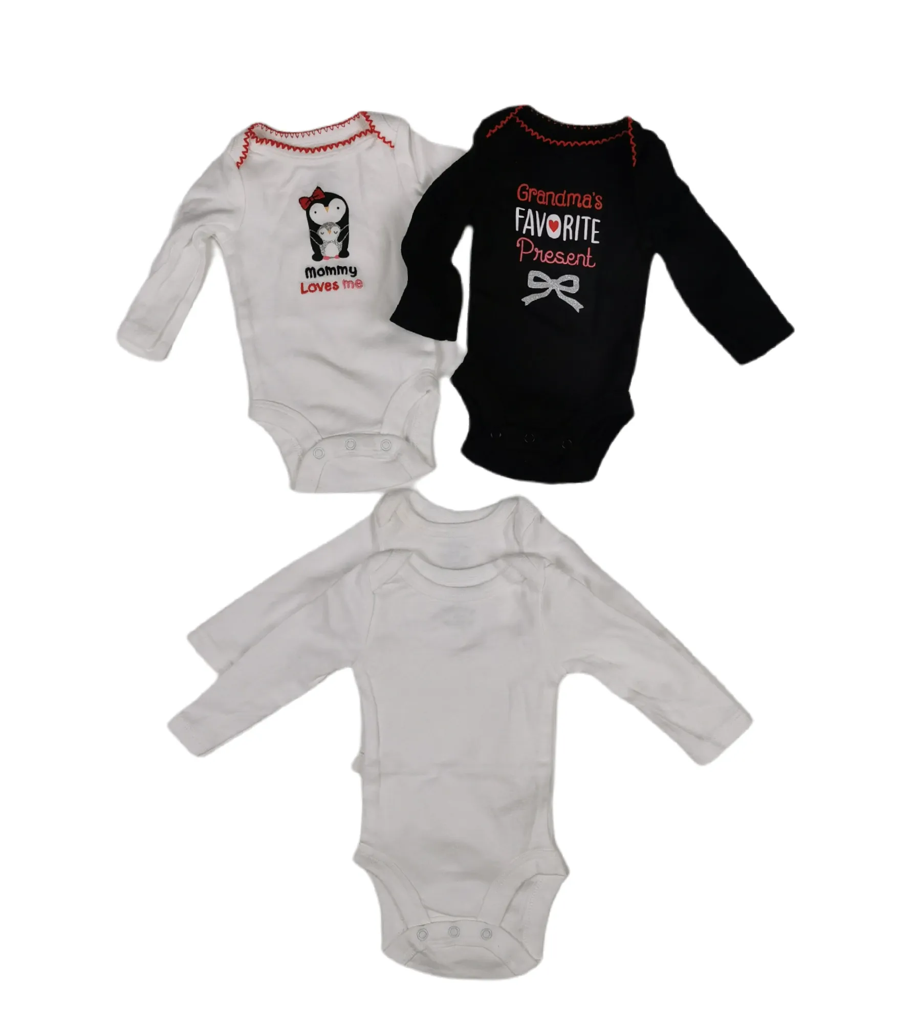 BABY GIRL SIZE NEWBORN - KOALA BABY, 4 Pack Longsleeve Diaper Oneises VGUC B21