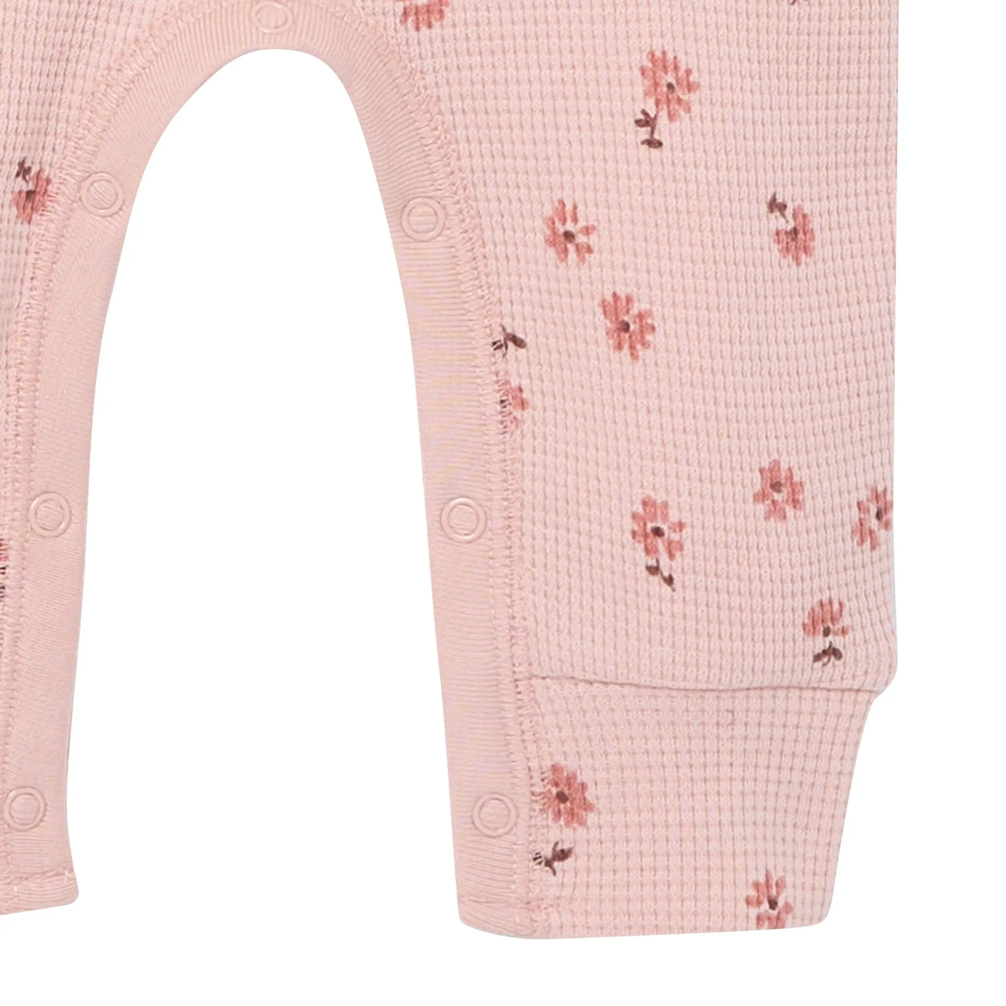 Baby Girls Tossed Daisy Short Sleeve Long Leg Romper