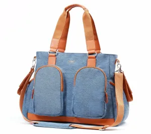 Baby Nappy Multi-Functional Diaper Bag Set With Changing Mat Babyono Glam Blue