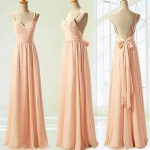 Backless Chiffon Sweet Heart Floor-Length Cheap Bridesmaid Dresses, BG51349