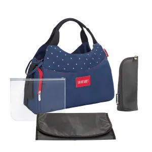 Badabulle Multipocket Blue Changing Bag With Five External, Easy Access Pockets   One Insulated Bottle Pocket