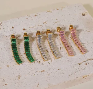 Baguette Crystals Earrings 220-19 | Erika Williner Designs