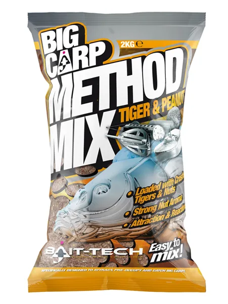 BAIT TECH Big Carp Method Mix: Tiger & Peanut (2kg)