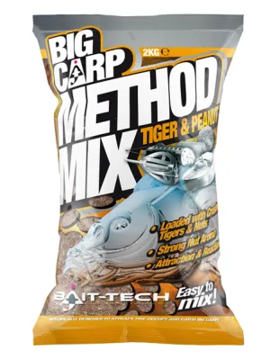 BAIT TECH Big Carp Method Mix: Tiger & Peanut (2kg)
