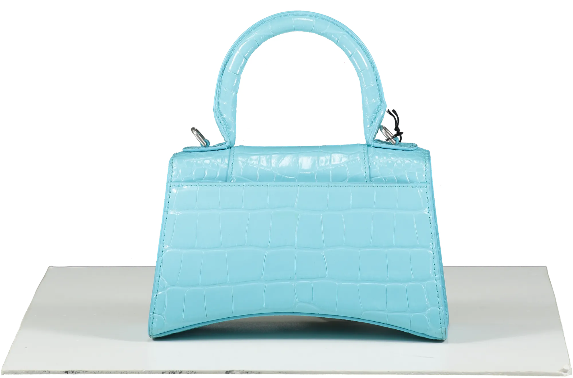 Balenciaga Blue Hourglass Top-handle Bag Turquoise One Size
